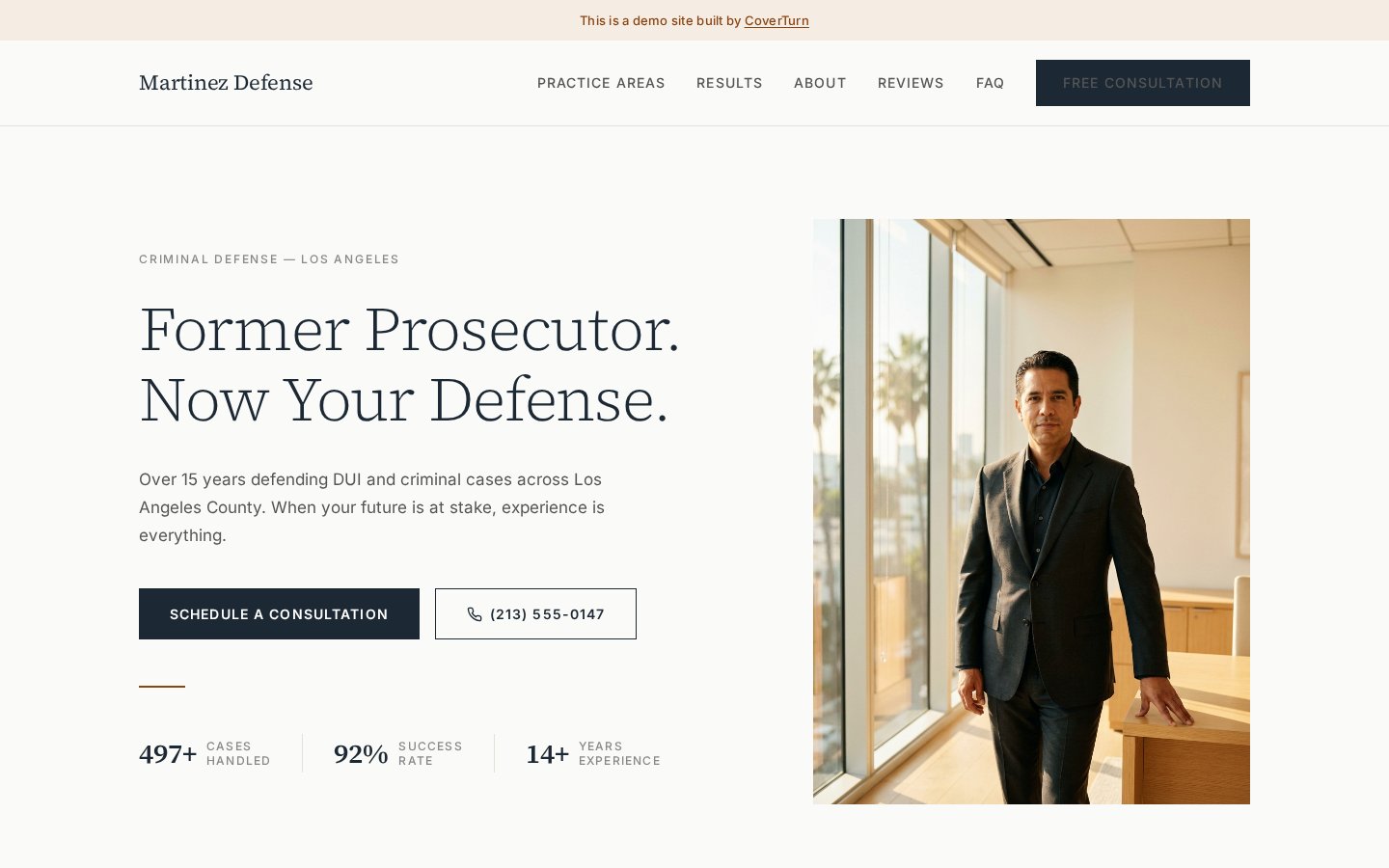DUI attorney demo preview