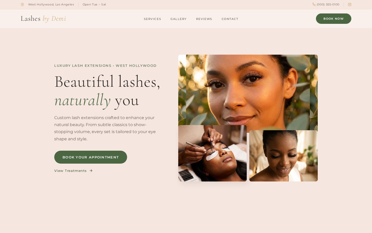 Lash tech natural demo preview